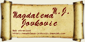Magdalena Jovković vizit kartica